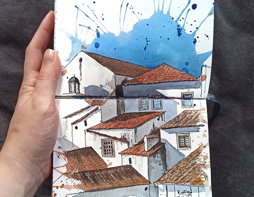 Galeria de pinturas em aquarela de Kalliopi C - Escócia