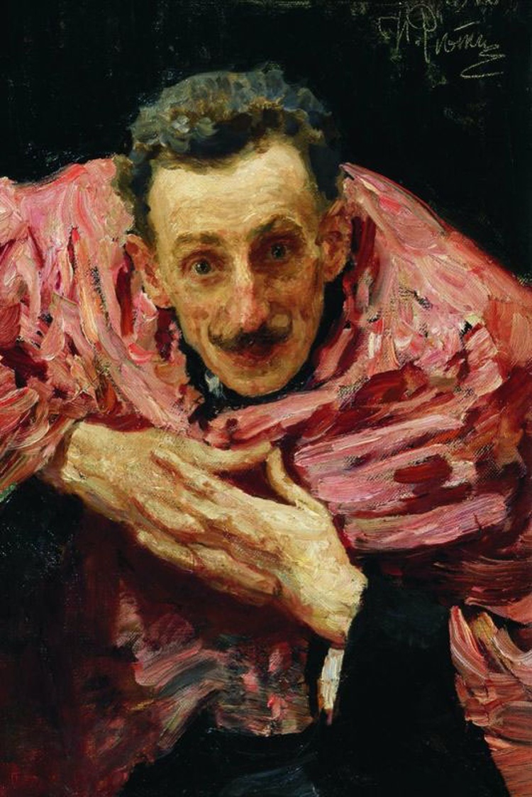 El retrato del actor V.D. Ratov de Iliá Repin