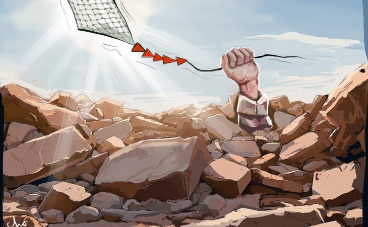 children’s kites. The terrorist Israeli army is ordering the killing of children who fly kites.