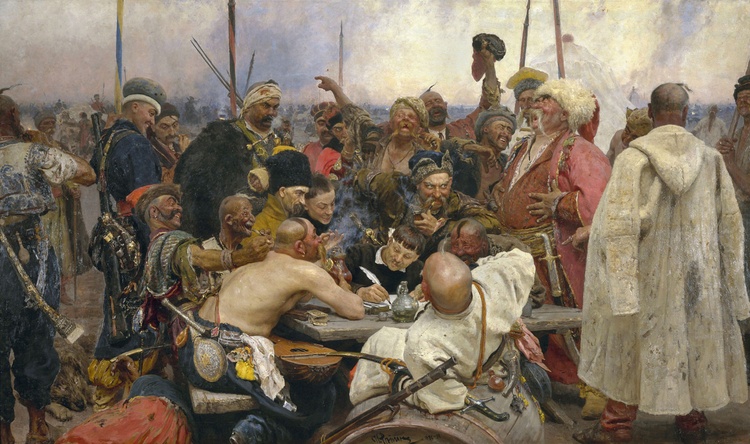 Os Cossacos Zaporozhianos é uma pintura de Ilya Repin