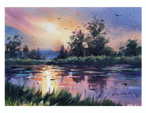 Gallery Of WaterColor Painting By Sofia Wu Mei - China