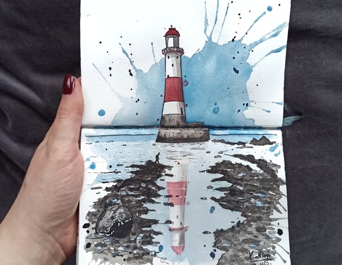 Galeria de pinturas em aquarela de Kalliopi C - Escócia