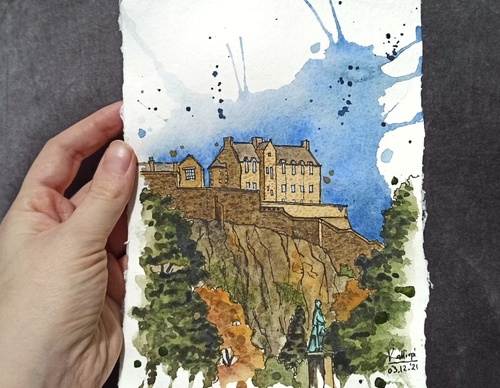 Galeria de pinturas em aquarela de Kalliopi C - Escócia