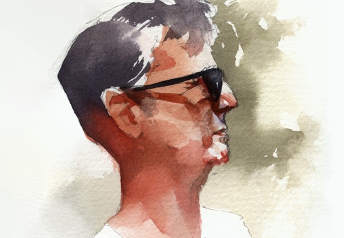 Gallery Of Painting Watercolor Portrait By Marcus Penna - Brazil