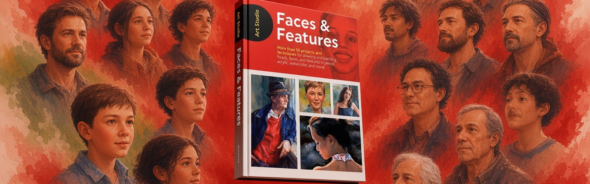 Art Studio: Faces and Features: More than 50 projects and techniques for drawing and painting heads