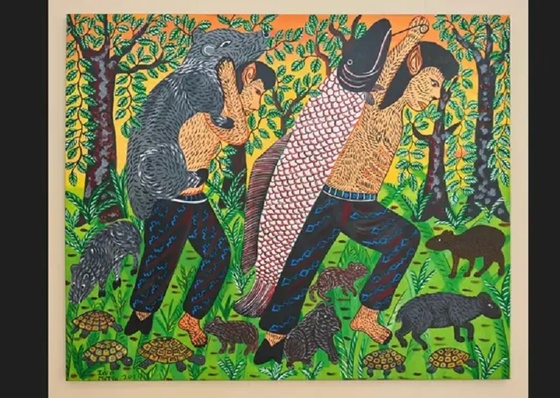 Arte indígena amazônica em feira latino-americana
