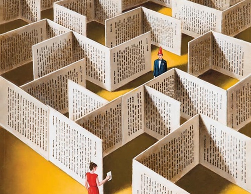 Gallery of humor painting by Rafal Olbinski - Poland