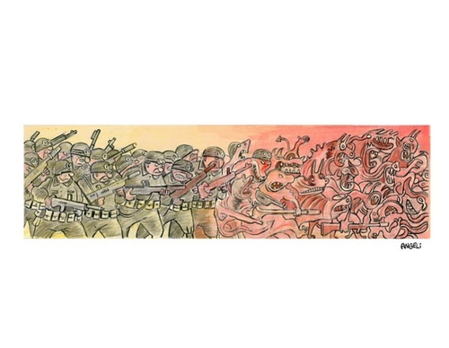 Galería de caricaturas de Arnaldo Angeli Filho-Brasil