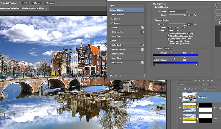 How To Replace The Sky In a Photo Including Reflections – Photoshop Tutorial