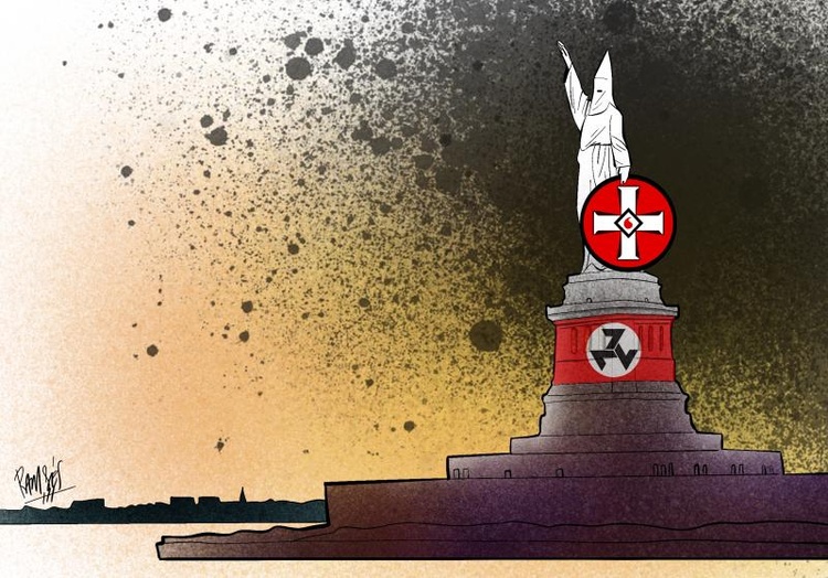 Give me your white supremacists… | The updated Statue of Liberty.