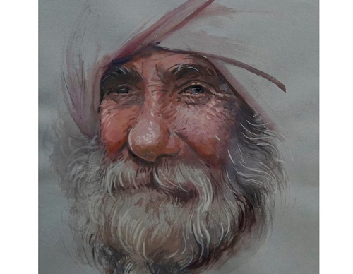 Gallery Of Watercolor Painting By Sikander Singh - India