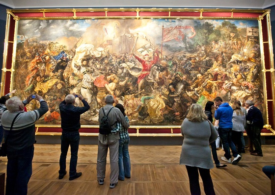 Galeria de obras de arte no Museu Nacional de Varsóvia