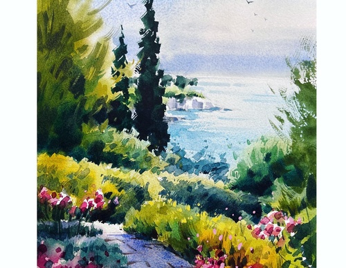 Gallery Of WaterColor Painting By Sofia Wu Mei - China
