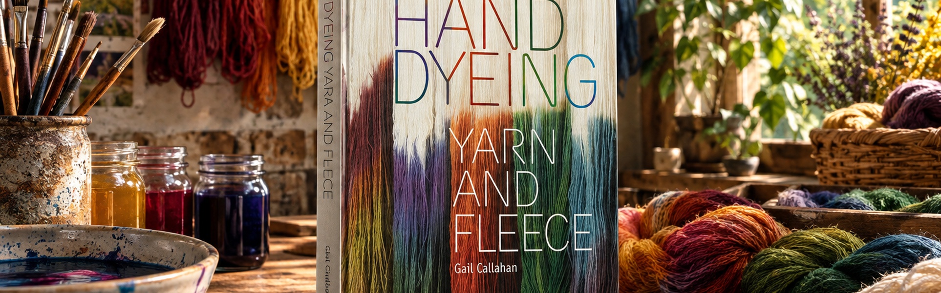 Teñido a mano de lana y vellón: teñido por inmersión, pintura a mano, teñido por reserva (tie-dye) y otras técnicas creativas, de Gail Callahan.