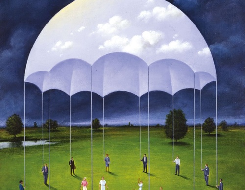 Gallery of humor painting by Rafal Olbinski - Poland
