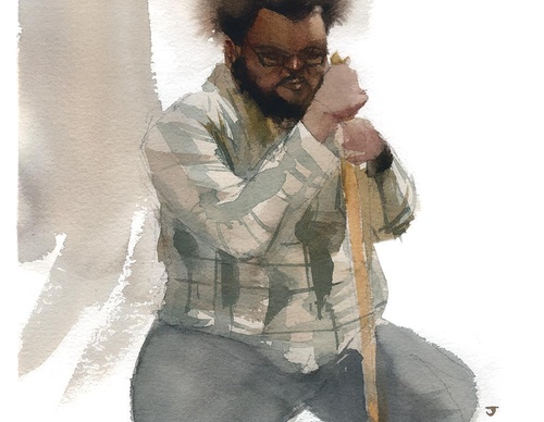 Gallery Of Painting Watercolor Portrait By Marcus Penna - Brazil
