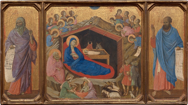 The “Nativity with the Prophets Isaiah and Ezekiel”(1308-1311)