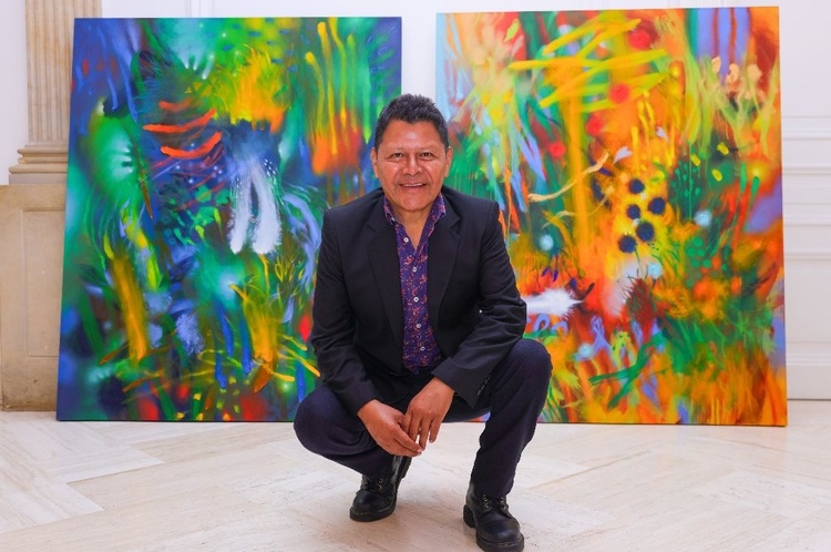 Dos obras del maestro Carlos Jacanamijoy en Bogotá