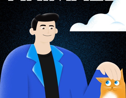 blank poster animal