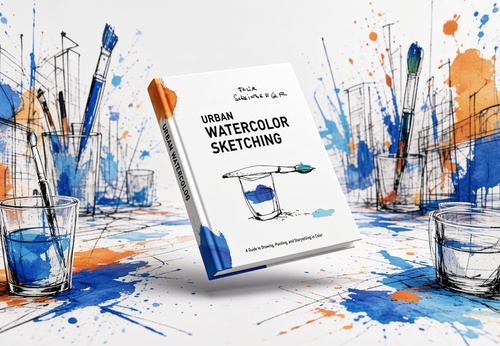 Bocetos urbanos en acuarela: una guía para dibujar, pintar y contar historias en color, de Felix Scheinberger.