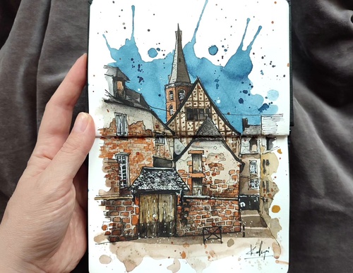 Galeria de pinturas em aquarela de Kalliopi C - Escócia